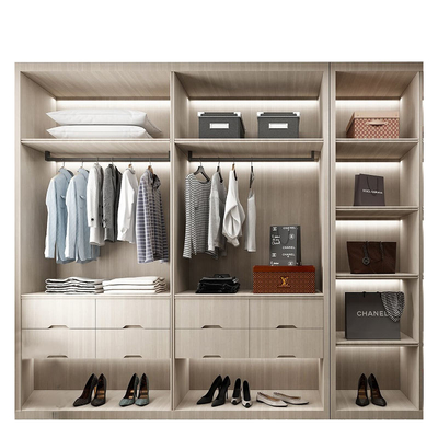 Cabinet moderne de vêtements de conception faite sur commande sans garde-robes de portes