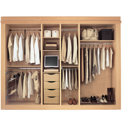 Cabinet moderne de vêtements de conception faite sur commande sans garde-robes de portes