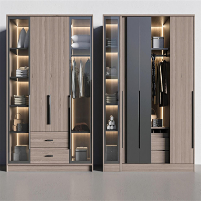 L'habillement conçoit le style français de Cabinet de mur de placard de meubles de chambre à coucher