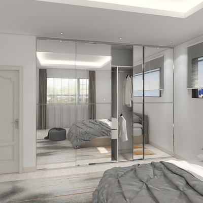 Chambre à coucher à la maison glissant meubles faits sur commande de cabinet de casier de garde-robe de porte de miroir de doubles