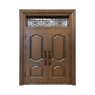 Portes en acier de sécurité d'entrée, double porte d'entrée extérieure de conception moderne