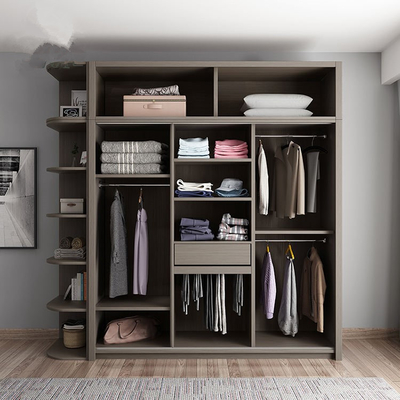 Meubles en bois faits sur commande de panneau de mélamine, garde-robe de porte coulissante de combinaison