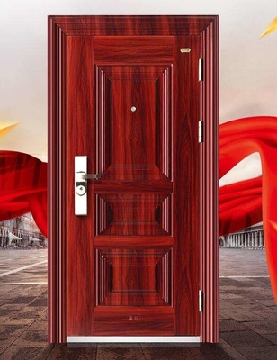 Porte de voie de base de fer d'entrée, portes en acier s'ouvrantes latérales de sécurité de conception