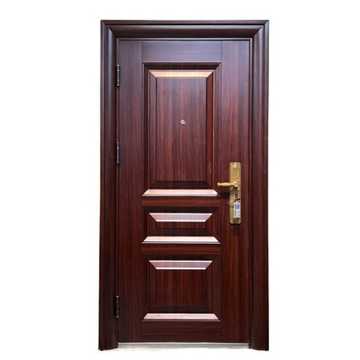 Porte de voie de base de fer d'entrée, portes en acier s'ouvrantes latérales de sécurité de conception