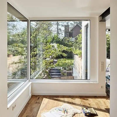 Fenêtre panoramique en verre fixe en aluminium d'extra large de Windows de plancher de Superhosue grande