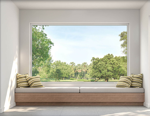 Double vitré avec la fenêtre panoramique accrochante horizontale en aluminium d'oscillation en verre d'impact d'ouragan