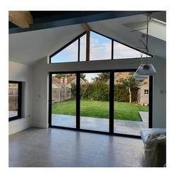 Style américain Windows panoramique et fenêtre panoramique fixe en aluminium de verre trempé de portes