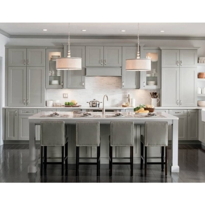 Préparez pour rassembler les Cabinets blancs en bois solides de Shaker Style Modular Wood Kitchen