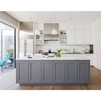 Préparez pour rassembler les Cabinets blancs en bois solides de Shaker Style Modular Wood Kitchen