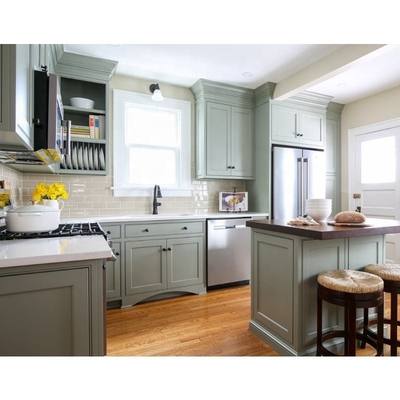 Préparez pour rassembler les Cabinets blancs en bois solides de Shaker Style Modular Wood Kitchen