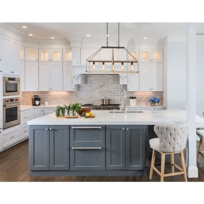 Préparez pour rassembler les Cabinets blancs en bois solides de Shaker Style Modular Wood Kitchen