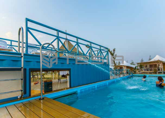Piscine lumineuse 20FT 40FT d'industrie de Tesia de Chambre modulaire préfabriquée de conteneur de la coutume