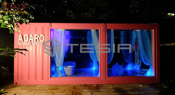 Piscine lumineuse 20FT 40FT d'industrie de Tesia de Chambre modulaire préfabriquée de conteneur de la coutume