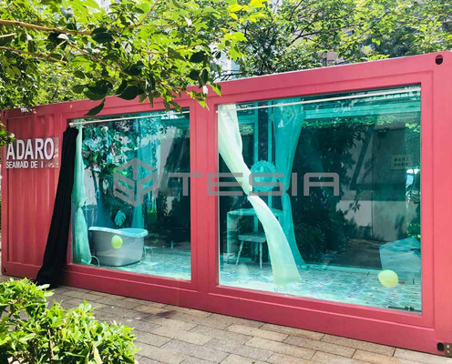 Piscine lumineuse 20FT 40FT d'industrie de Tesia de Chambre modulaire préfabriquée de conteneur de la coutume