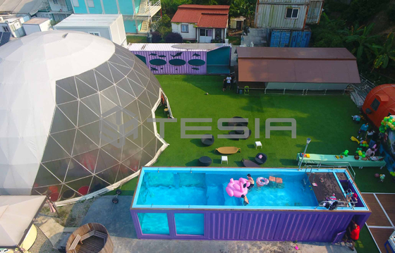 Piscine lumineuse 20FT 40FT d'industrie de Tesia de Chambre modulaire préfabriquée de conteneur de la coutume