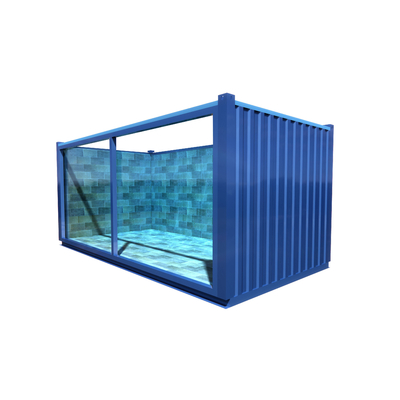 Le prix usine de Tesia a préfabriqué la piscine 40ft en acier adaptée aux besoins du client de récipient d'expédition de la couleur 20ft
