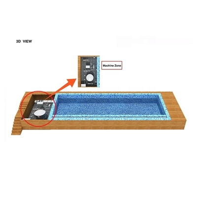 Piscine de récipient d'expédition de couleur 20FT 40FT adaptée aux besoins du client préfabriquée de fibre de verre avec la fenêtre d'UPVC