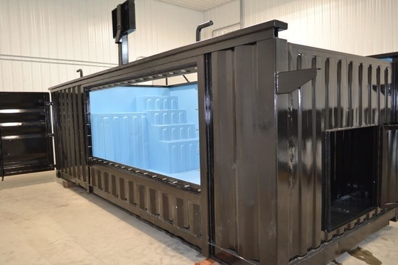 Piscine de récipient de couleur et de matériau adaptée aux besoins du client par norme américaine de l'amérique 20ft 40ft avec la lumière menée par jet d'eau de vague