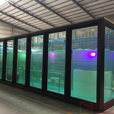 Piscine de récipient de couleur et de matériau adaptée aux besoins du client par norme américaine de l'amérique 20ft 40ft avec la lumière menée par jet d'eau de vague