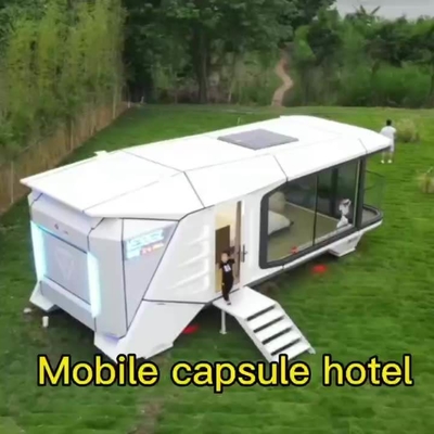 Maison modulaire de cosse de récipient de café de magasin préfabriqué de magasin mobile de magasin mobile de verre trempé de structure métallique