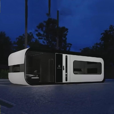 Maison modulaire de cosse de récipient de café de magasin préfabriqué de magasin mobile de magasin mobile de verre trempé de structure métallique