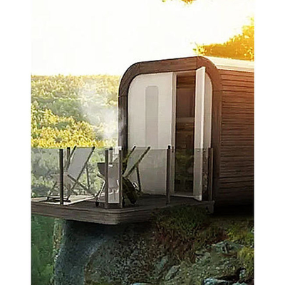 La protection de Sun a adapté la Chambre aux besoins du client mobile préfabriquée stable en verre de conteneur de cabine et de cosse d'Apple de structure métallique de couleur