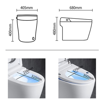 Siège intelligent de chauffage de siège intelligent d'articles sanitaires de vente chaude toilette intelligente automatique en céramique