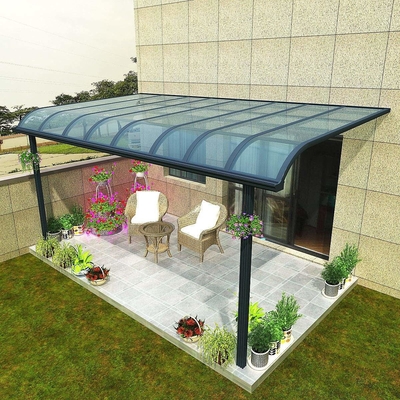 Polycarbonate en aluminium M Shape Black Color ou abri adapté aux besoins du client de parking de couleur pour le garage de Chambre