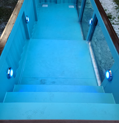 Container sur mesure piscine avec fenêtre douche maison spa structure en acier piscine