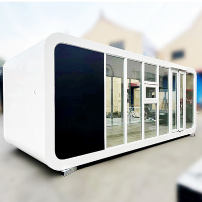Maison préfabriquée en acier de luxe Capsule d'espace blanc Cabine Apple Container maison pour le camping