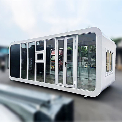 Maison préfabriquée en acier de luxe Capsule d'espace blanc Cabine Apple Container maison pour le camping