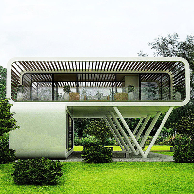 Maison préfabriquée en acier de luxe Capsule d'espace blanc Cabine Apple Container maison pour le camping