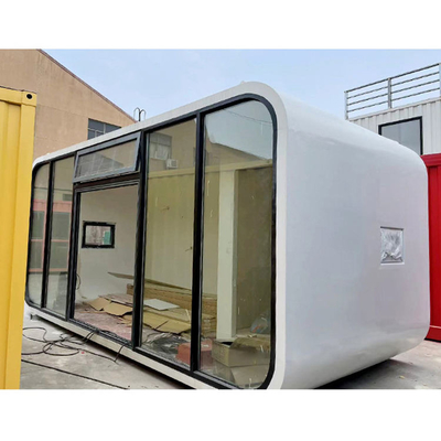 Maison préfabriquée en acier de luxe Capsule d'espace blanc Cabine Apple Container maison pour le camping