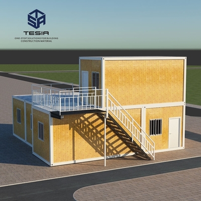 Maison de conteneurs bricolage à deux étages en acier léger Maison mobile de conteneurs