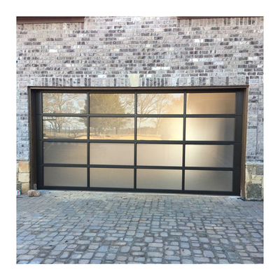 Largeur en aluminium en verre sectionnelle industrielle de la porte 6000-7000mm de garage