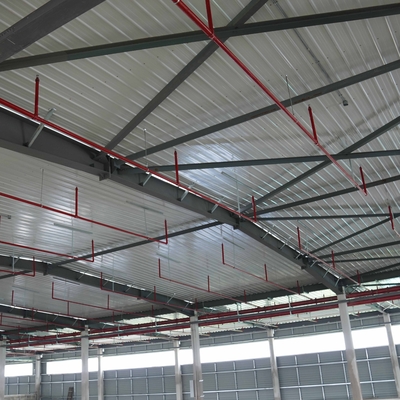 Bâtiment à pans de bois laminé à chaud soudé en métal d'atelier de structure métallique de section de H