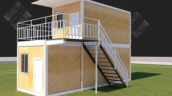Maisons préfabriquées de récipient d'expédition d'histoire de la chambre à coucher deux de la Chambre 4 de conteneur de dortoir