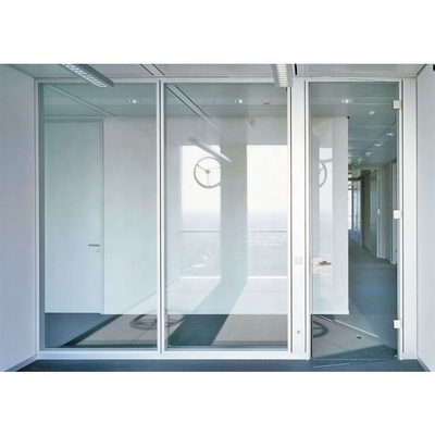 Système en verre insonorisé de cloison de séparation du STC. 45db de bureau avec des portes