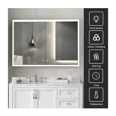 Les Cabinets de salle de bains adaptés aux besoins du client par IP44 de la CE SAA ont anodisé la vanité fixée au mur en aluminium