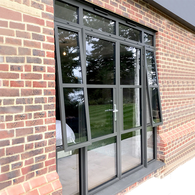Tente en aluminium vitrée par double Windows de minimalisme pour le sous-sol