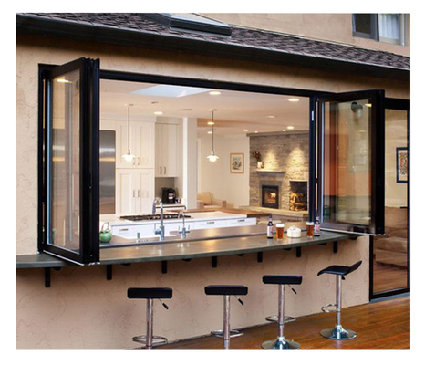 Impact en aluminium Windows d'ouragan de vitraux panoramiques 1.6mm épais insonorisés