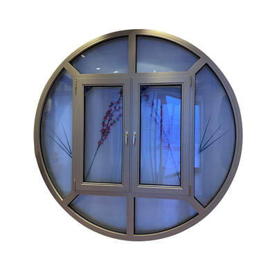 le cadre en aluminium épais Windows de 1.2-2.0mm a fixé le cercle rond supérieur Windows