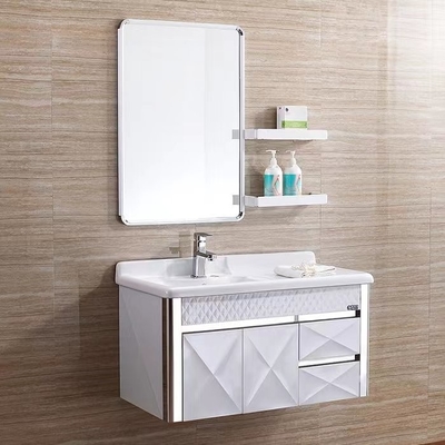 Cabinet de luxe adapté aux besoins du client de miroir de médecine de 304 d'acier inoxydable Cabinets de salle de bains