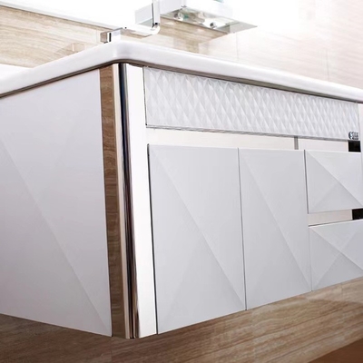 Cabinet de luxe adapté aux besoins du client de miroir de médecine de 304 d'acier inoxydable Cabinets de salle de bains