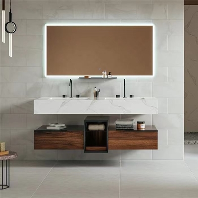 Vanité moderne imperméable de bâti de mur de LED de salle de bains de Cabinet imperméable fait sur commande de miroir
