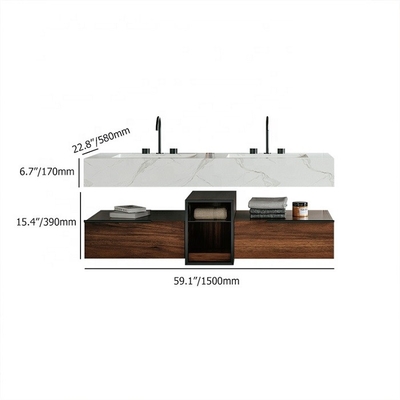 Vanité moderne imperméable de bâti de mur de LED de salle de bains de Cabinet imperméable fait sur commande de miroir