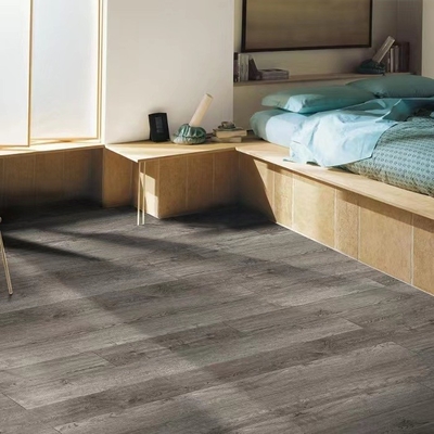 planche de luxe en bois de vinyle de Cork Backed Interlocking SPC de plancher de grain de Faux de 5mm