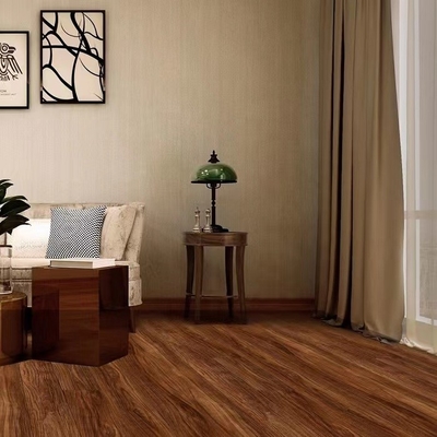 planche de luxe en bois de vinyle de Cork Backed Interlocking SPC de plancher de grain de Faux de 5mm