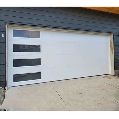 Porte Frameless de garage de fer travaillé de PVC d'appartement avec le miroir
