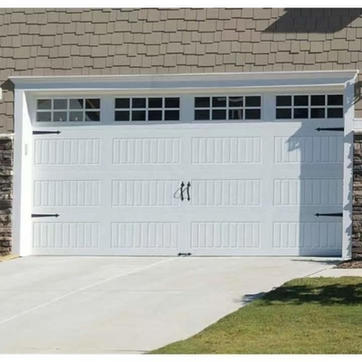 Porte Frameless de garage de fer travaillé de PVC d'appartement avec le miroir